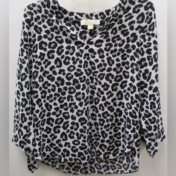 Michael Kors Leopard Print Blouse, Size Small - Picture 1 of 4